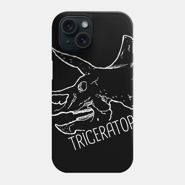 Triceratops Dinosaur Bones Skull Phone Case by MeatMan