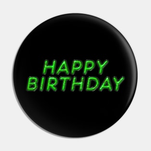 Happy Birthday - Green Pin