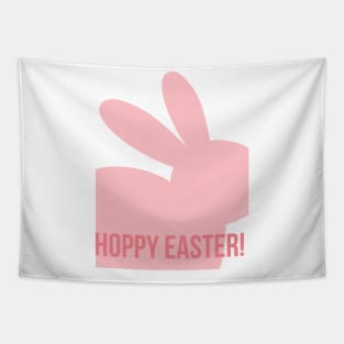 Hoppy Easter. Cute Bunny Rabbit Pun Design. Perfect Easter Basket Stuffer. Tapestry