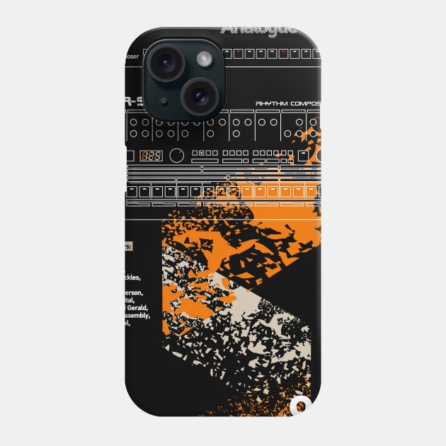 909 Classix Outline Orange Phone Case by Synthshirt