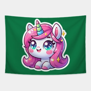 Kawaii Unicorn Tapestry