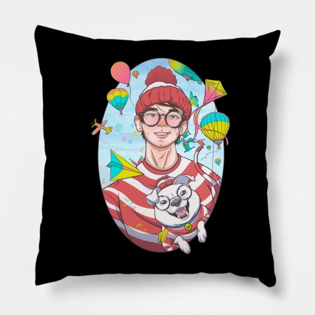 Where’s Waldo and Woof Pillow by Maxx Slow