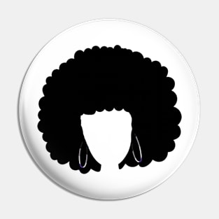 Asexual Flag Afro Pin