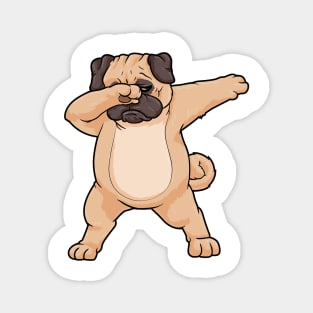 Pug at hip hop dance dab Magnet