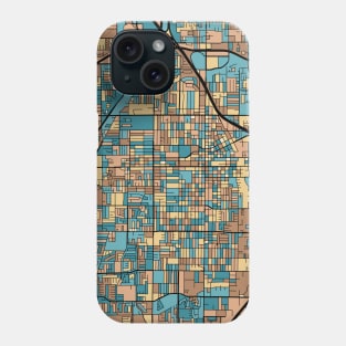 Santa Ana Map Pattern in Mid Century Pastel Phone Case