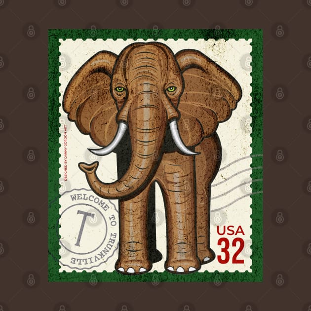 Cute Elegant Elephant by Danny Gordon Art