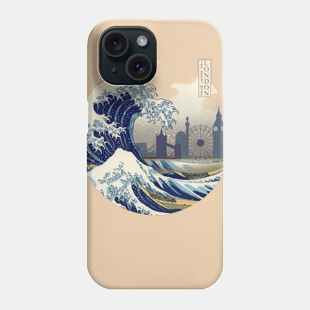 The Great Wave - London Phone Case by rafahdara