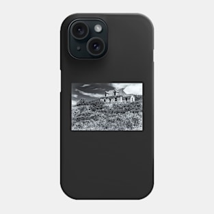 Creignish Stone Cottage in Black & White Phone Case