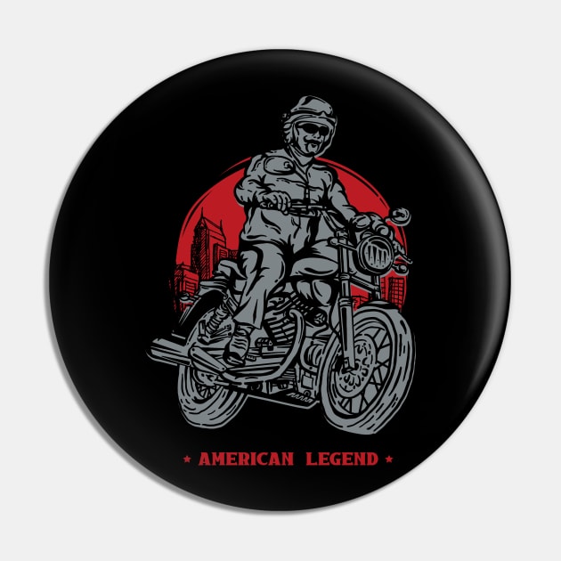 American Legend Motorcycle Pin by VEKTORKITA