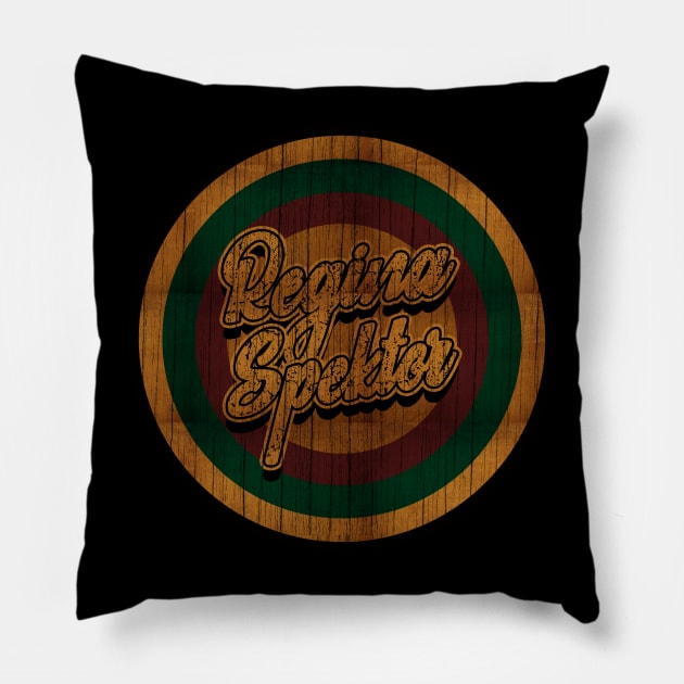 Circle Retro Regina Spektor Pillow by Electric Tone