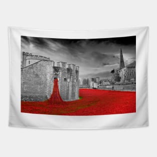 Tower of London Red Poppies Tapestry