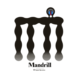 Bold monkey print "Mandrill" T-Shirt