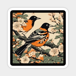 Vintage Japanese Baltimore Orioles The Orchard Oriole Bird of Baltimore Magnet