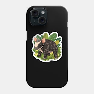 Cute Mountain Tapir Illustration - Adorable Animal Art Phone Case