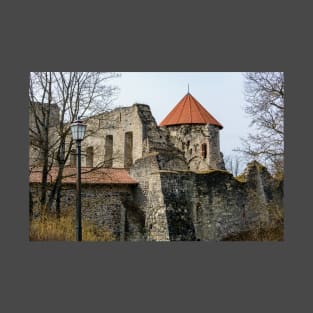 Ruins of medieval castle in Cesis, Latvia T-Shirt