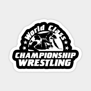 WCCW World Class Championship Wrestling WHITE Magnet