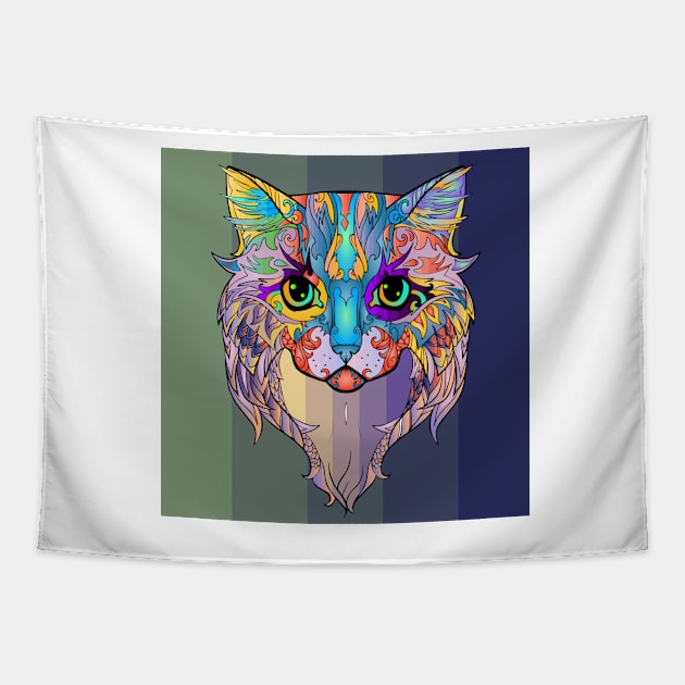 Animal Faces 080 (Style:10) Tapestry by luminousstore