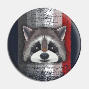 Rabies Pride Flag With Raccoon Pin