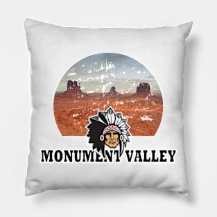 Monument Valley - Rainy day in the middle of desert Pillow