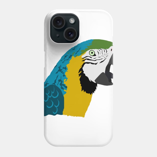 Blue and Gold Macaw Bust Phone Case by stargatedalek