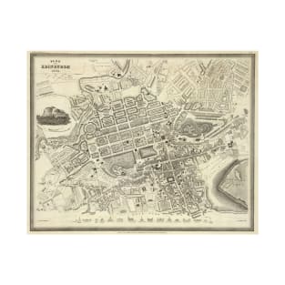 Vintage Map of Edinburgh Scotland (1844) T-Shirt