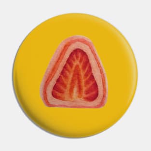 Pink Strawberry Daifuku Mochi Watercolour Food Illustration Pin