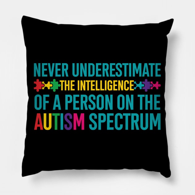 Funny Autism Awareness Autism Spectrum Pillow by mrsmitful01