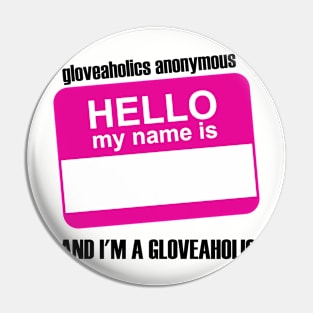 Hello. My name is... (pink badge & black text) Pin