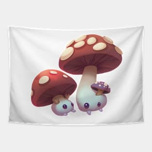 Couple of Cute Mushrooms Tapestry