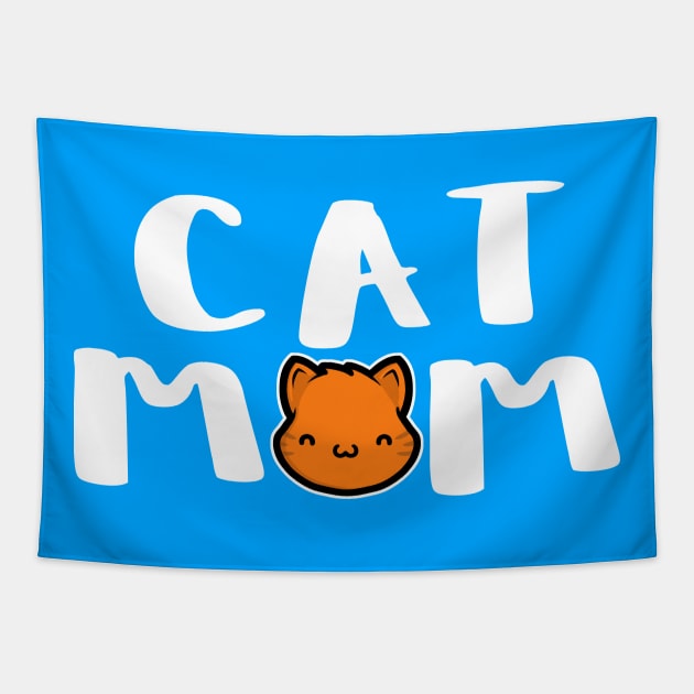 Super Cute Cat Mom Tapestry by perdita00