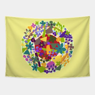 Flowers and shapes Tapestry