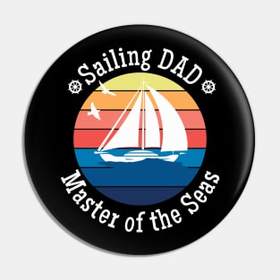 Captain Dad Master of the Seas Sailboat Pin