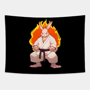 Rabbit Wild Warrior Unleashed Tapestry