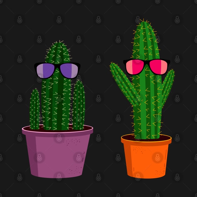 Two funny cartoon cacti by hyperactive