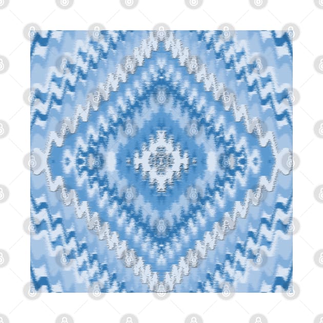 Embossed Blue And White Shibori Diamond by justrachna