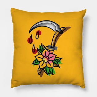 Sickle Tattoo Design Pillow