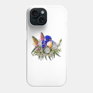 Kingfisher and Wildflower Florals Phone Case