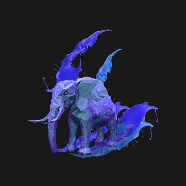 Blue Elephant by Adoryanti