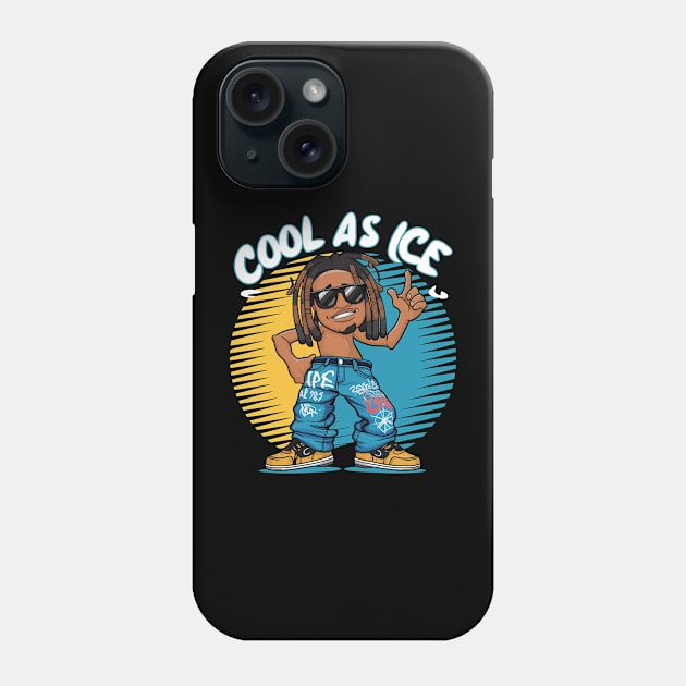 Cool As Ice (Black Cartoon) Phone Case by Custom Prints HD