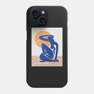 Blue nude under the sun Henri Matisse abstract art Phone Case