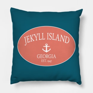 Jekyll Island Georgia Sea Islands Anchor Orange Pillow