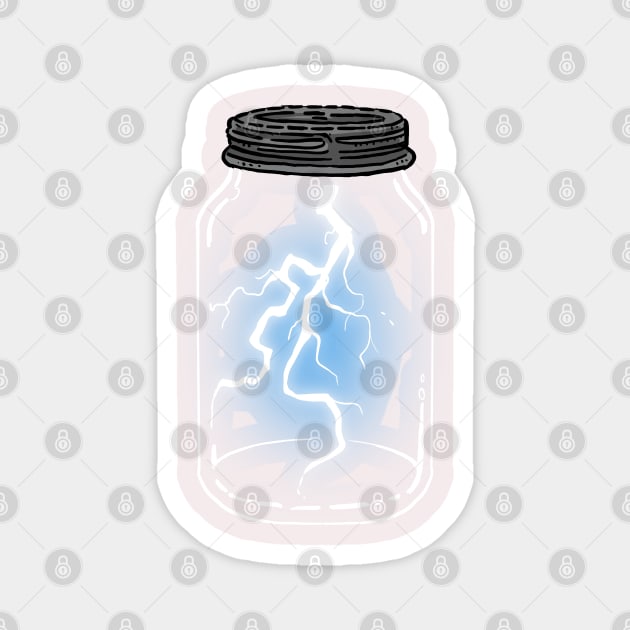 Lightning in a jar Magnet by Lambdog comics!