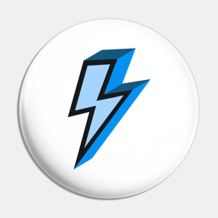 Blue Bold Lightning Bolt Pin