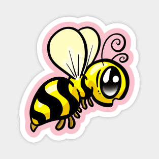 Cute Little Wasp Cartoon Logo Illustration Magnet