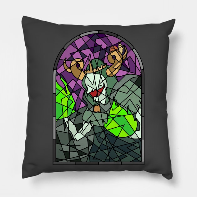 Stained Glass Lich Pillow by gkillerb