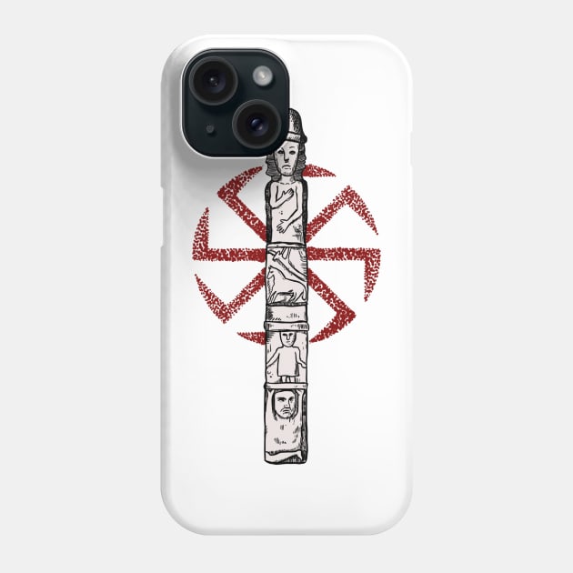 Swiatowid slavic god Phone Case by BlackForge