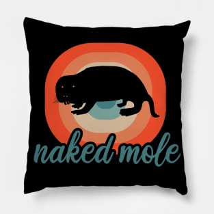 Naked mole rat freaking love sand digger motif Pillow