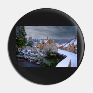 Castle Combe in the snow Pin