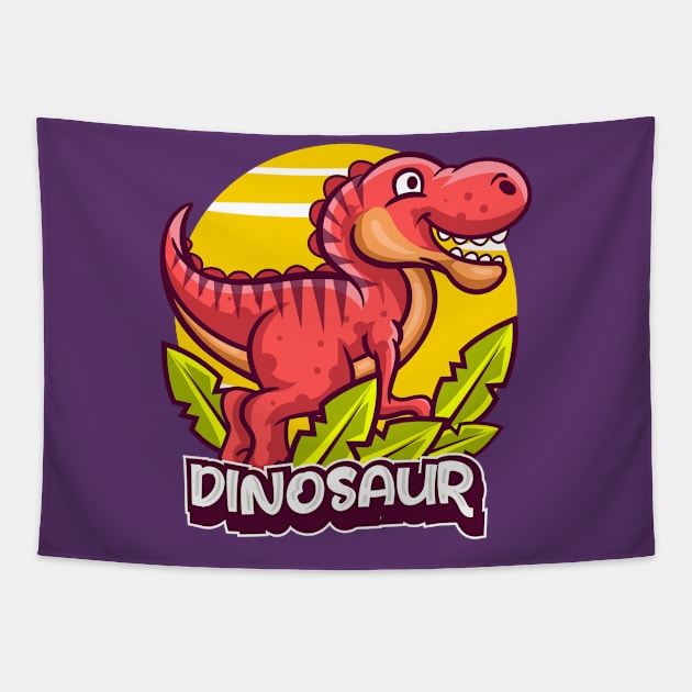 Cute Dinosaur Tapestry by Harrisaputra