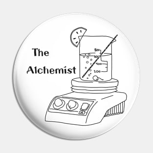 "The Alchemist" Alcohol Design Gift for Scientists T-Shirt (Line Art) Pin